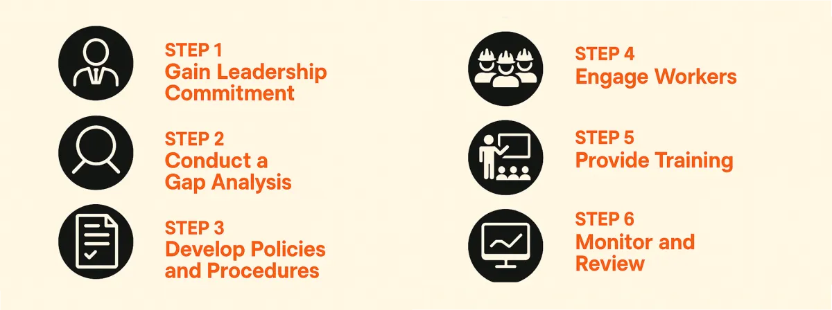 steps to successfully implement a safety management system