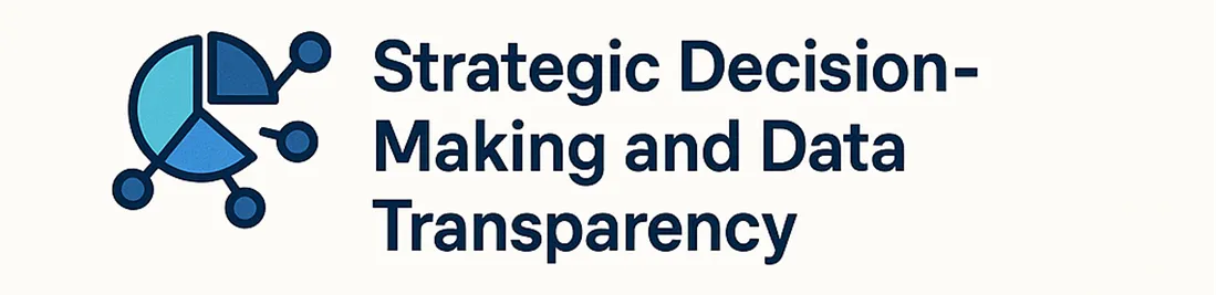 Pie chart and data nodes icon beside the benefit "Strategic Decision-Making and Data Transparency"