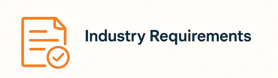 Checked document icon beside the selection factor "Industry Requirements"