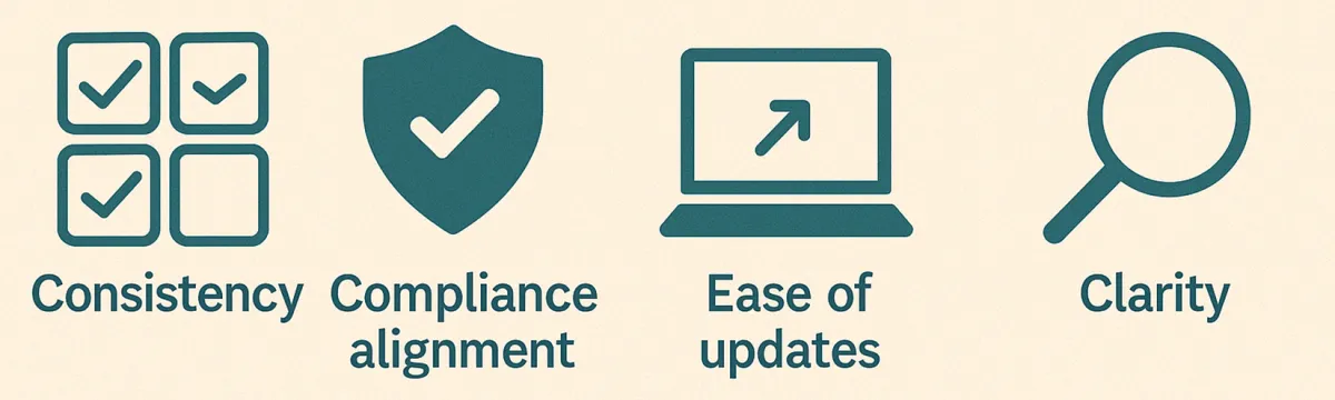 Benefits of using evacuation plan templates: consistency, compliance alignment, ease of updates and clarity
