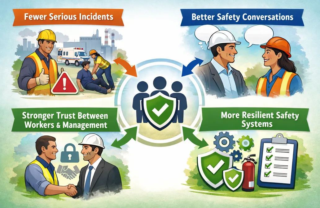 Long-term benefits of hazard identification training: fewer serious incidents, better safety conversations, stronger worker-management trust and more resilient safety systems