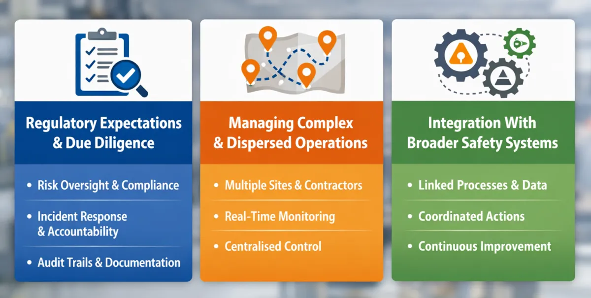 Why risk register software matters: regulatory due diligence, managing dispersed operations, and integration with broader safety systems