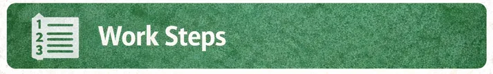 Section banner reading Work Steps, a key component of a Safe Work Method Statement