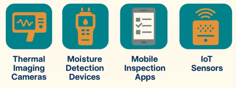 Home safety audit tools: thermal imaging cameras, moisture detection devices, mobile inspection apps and IoT sensors