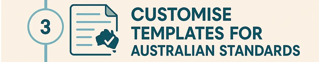 Step 3 of implementing a safety inspection app: customise templates for Australian standards