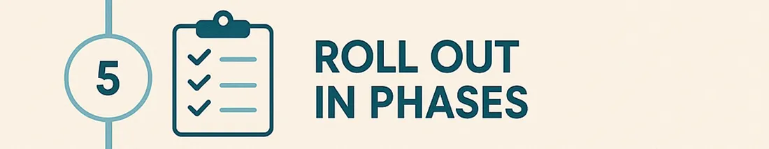 Step 5 of implementing a safety inspection app: roll out in phases